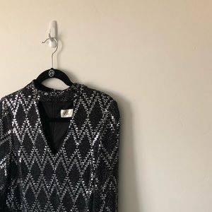 Eliza J Black Embellished Shift Dress